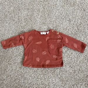 Zara baby boy long sleeve tee shirt 1-3 months